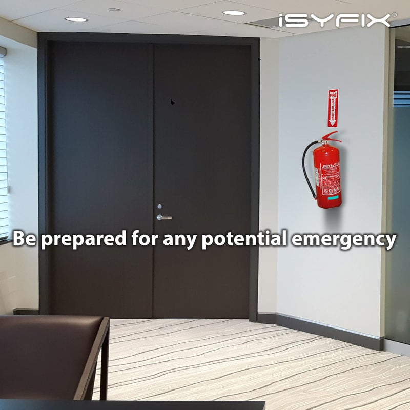 iSYFIX Fire Extinguisher Reflective Sticker Sign â€“ 5 Pack 4x12 â€“ Premium Self-Adhesive Vinyl, Laminated for Ultimate UV, Weather, Scratch, Water and Fade Resistance, Indoor and Outdoor - Image 3